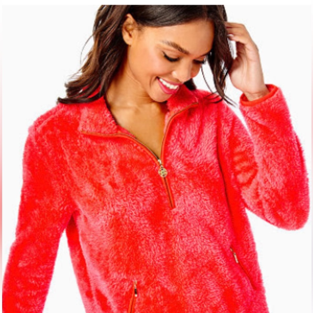 Lilly, Pulitzer, NWT Sherpa in Ruby Red